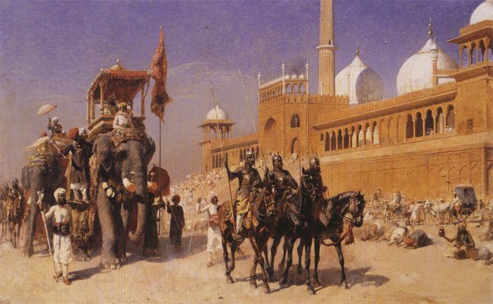 Edwin Lord Weeks Great Mogul and his Court Returning from the Great Mosque at Delhi, India